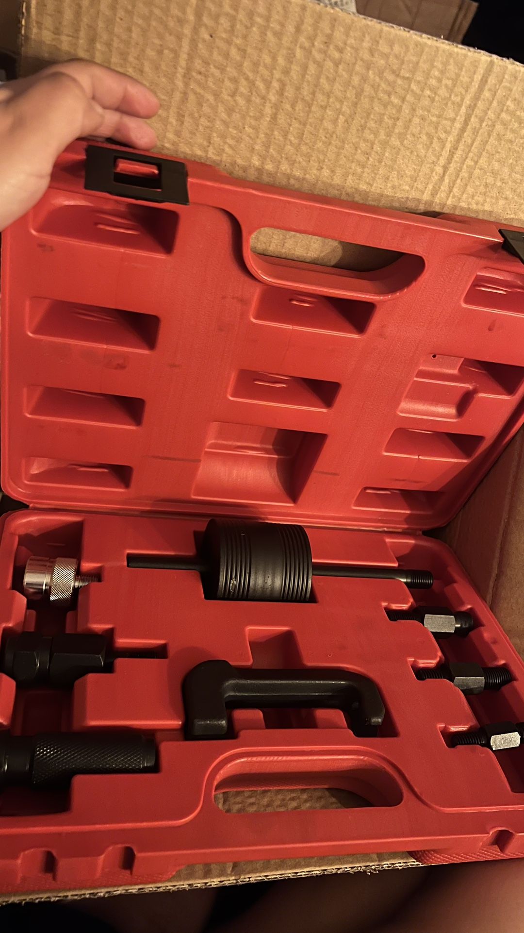 Diesel Common Rail Injector Remover Puller Extractor Set Slide Hammer 9pc Tool For CDI 611 612 612 646 647 648 Diesel Engine