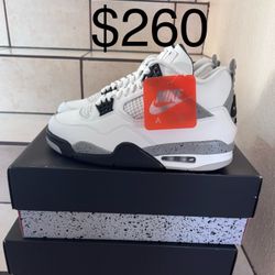 Jordan 4 Retro White Cement Size 10 , 12 , 13
