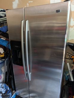 Garage Refrigerator - Stainless Steel Mayrag