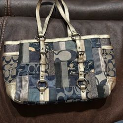 Coach Denim Patchwork Purse