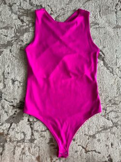 Hot pink bodysuit Express top size small