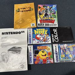 Game Boy And N64 Manuals 