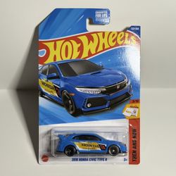 Hot Wheels 2025 - 2018 Honda Civic Type R Mainline #123– Carded – Blue
