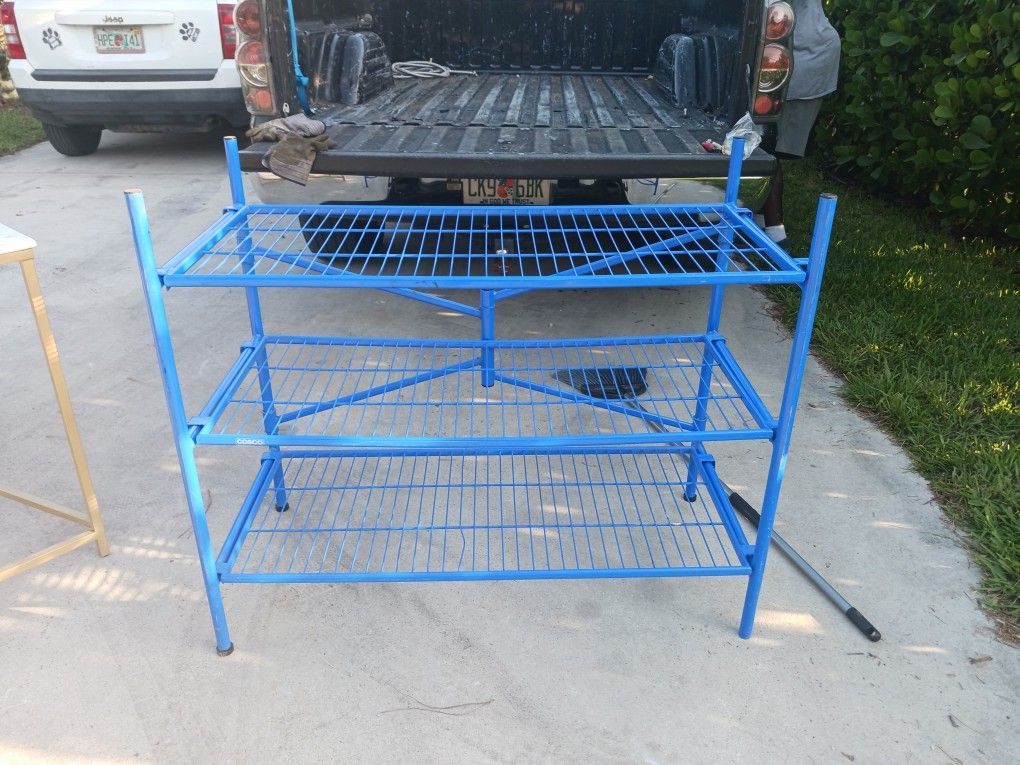 NEW COSCO METAL 42INWD BY38INHT STORAGE ETC STAND 25 FINAL PRICE PAID 129