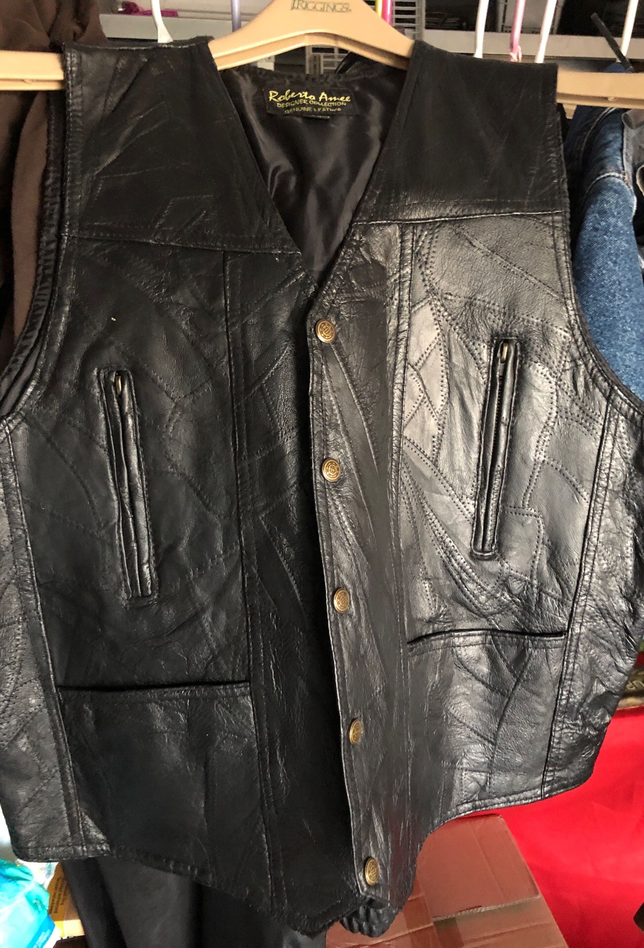XL Motorcycle or not leather vest. Like new!