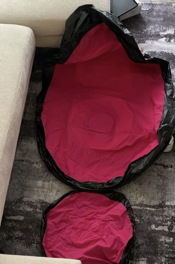 Blow Up Chair And Foot Stool