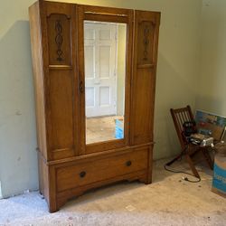 Antique Oak Armoire
