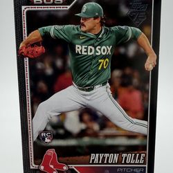 2026 Topps Series 1 Payton Tolle Rookie Serial #15 Black/75 Red Sox RC