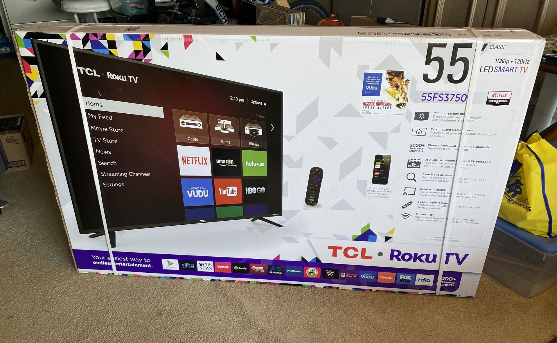 Brand NEW In Box 55” TCL Roku Smart TV!