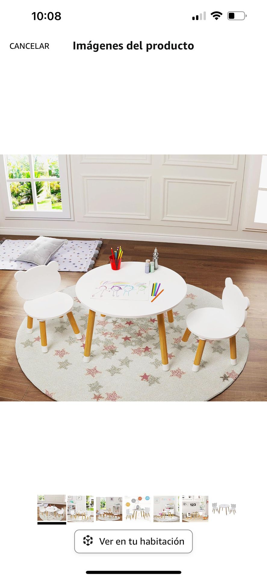 Bear Kids Table Set With 2 Chairs 