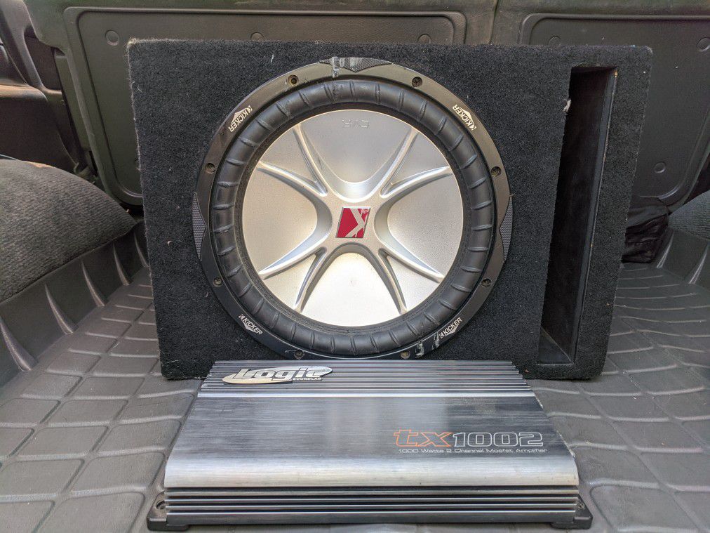 Kicker 12 inch subwoofer with amp