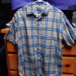 Short Sleeve Button Up Plaid Shorts For Summer
