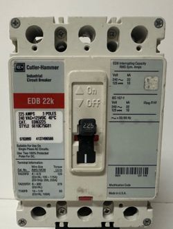 I have 2 breakers Cutler-Hammer 225 AMPS 3 POLES I am axing $120 for 2 breakers