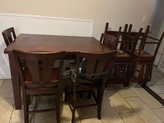 Table 8 chairs.
