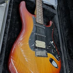 Fender American Deluxe Stratocaster HSS Sunburst Solid Body Electric Guitar