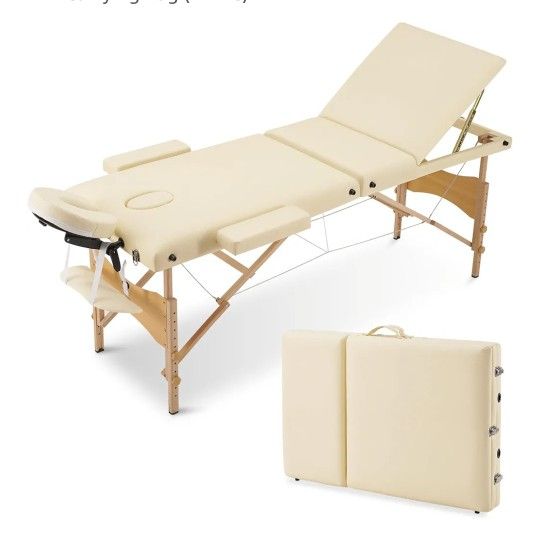 Massage Tables Portable Lash Bed for Eyelash Extensions 73 inch Long Tattoo Table Height Adjustable Professional 3-Fold Lightweight Facial Salon Spa
