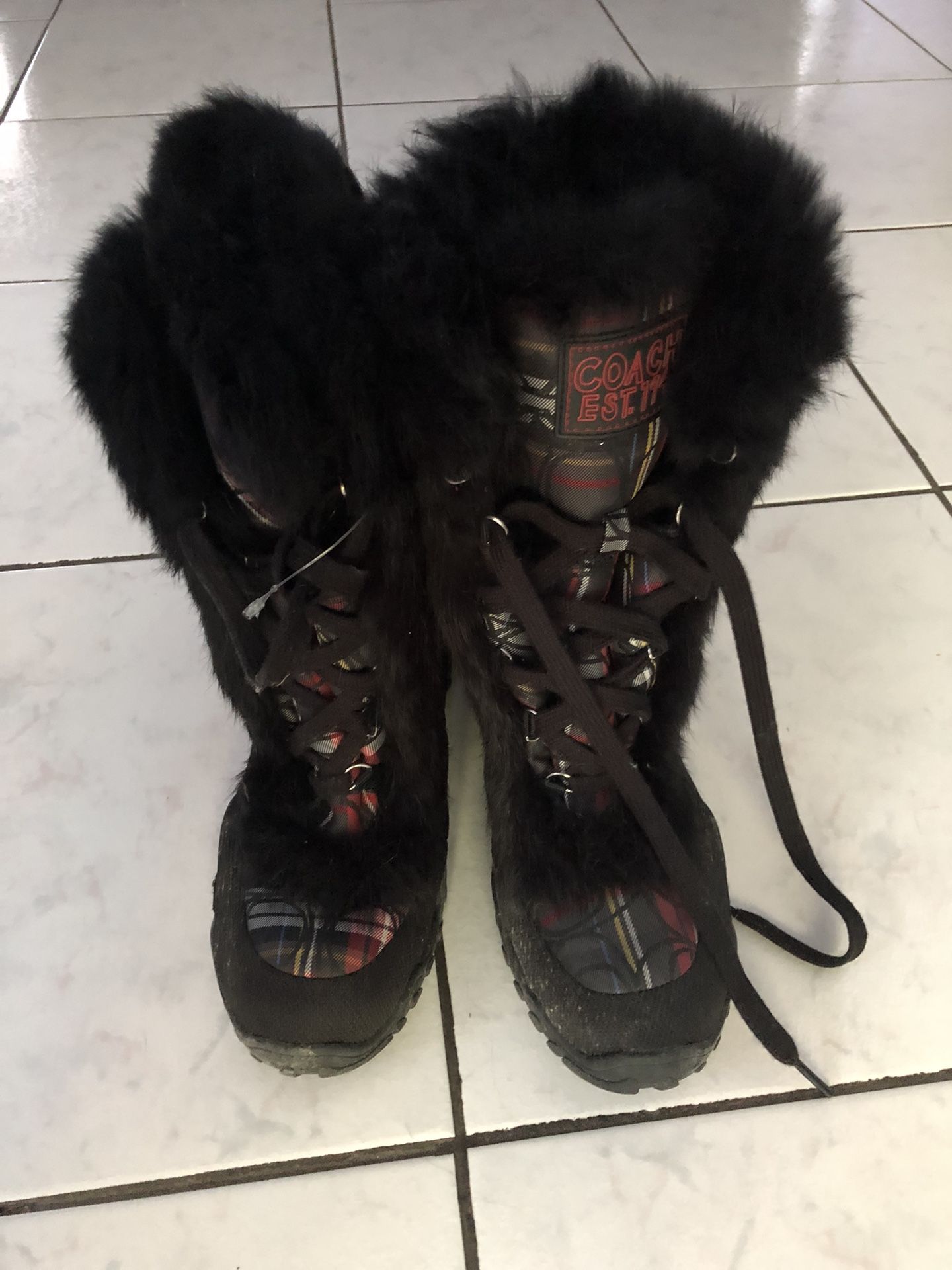 Authentic Coach Ladies Fur Plus Boots
