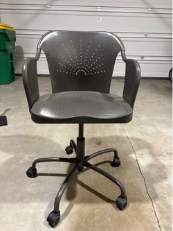 Free ikea metal desk chair grey