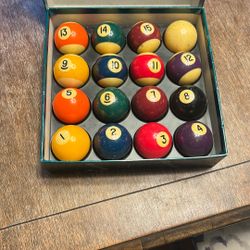 Belgium Pool Balls, Aramith  1  7/8 