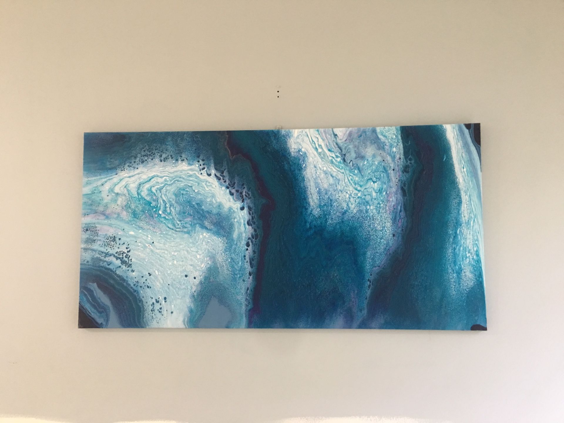 Acrylic fluid art painting original