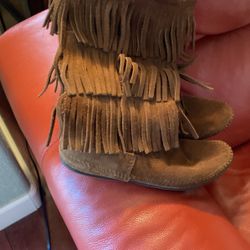 Leather Fringe Boots 9.5