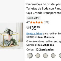 Cofre De Vidrio Mwdiano Usado 3 Veces