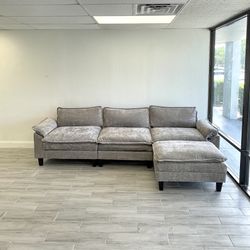 Reversible L Chaise Cloud Couch Sectional [FREE Delivery🚚]