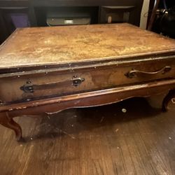 Wooden Map/globe Vintage Table 