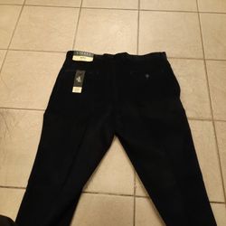 Ralph Lauren  Classic Fit  Navy Flat Front Pant. 36w.   32L