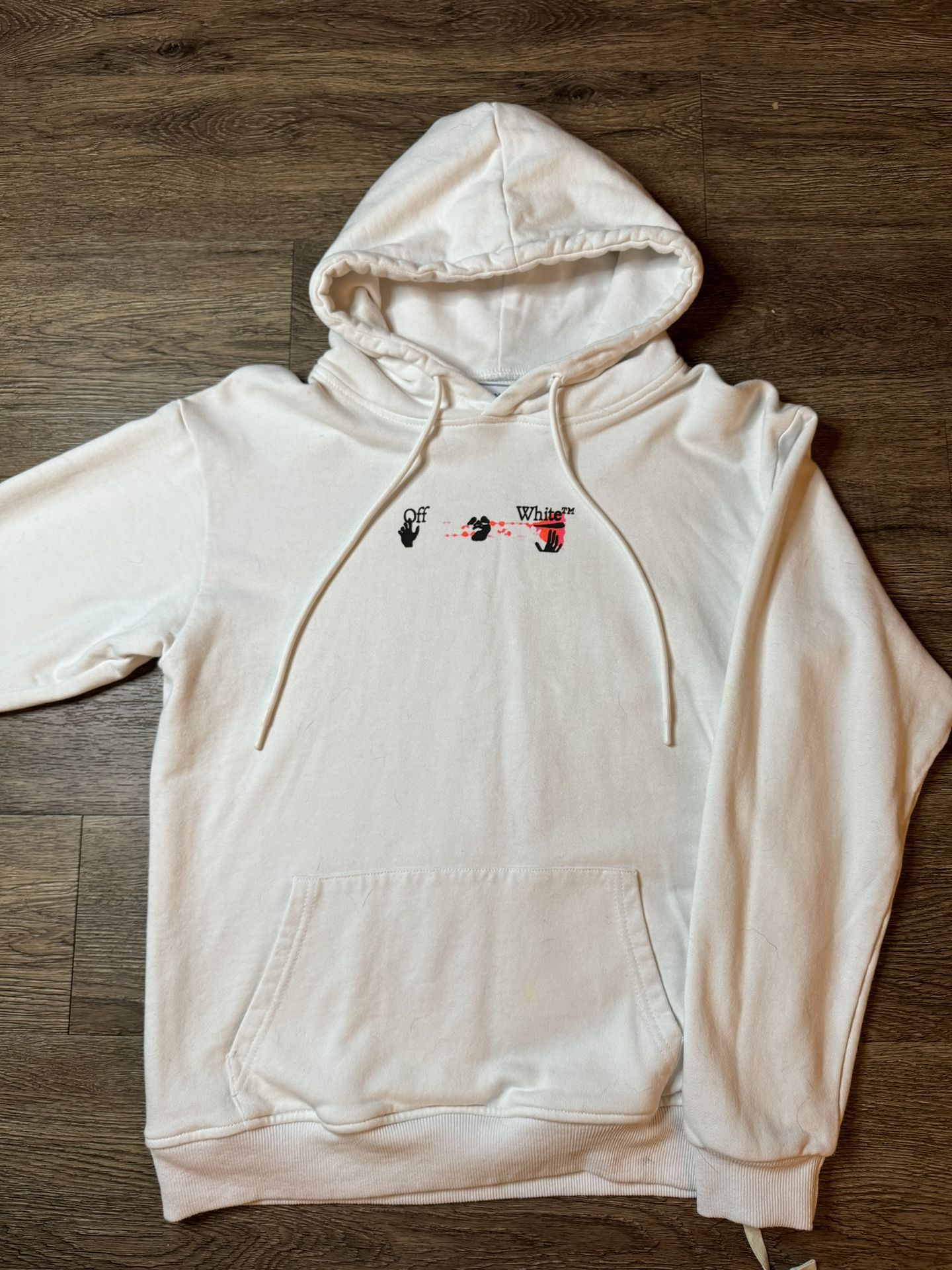 Off White Hoodie White Pink 