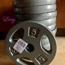 CAP Standard 1 Inch Weightlifting Plates, 5 lbs ($2 a pound)