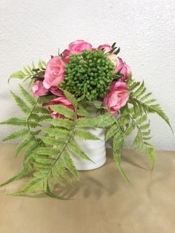 Vase with Flowers and greenery Decoration Decor