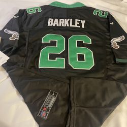 Philadelphia Eagles Saquon Barkley Black & Greene Nike Jersey Men’s Large