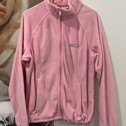 colombia pink sherpa jacket women’s XL