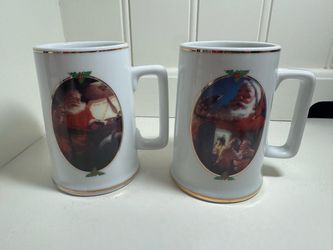 Vintage 1996 Coca Cola Christmas Mug Set of 2
