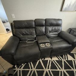 Leather recliner 
