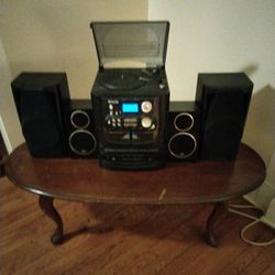 ENCORE Stereo System Turntable Four Speakers Everything Works Good