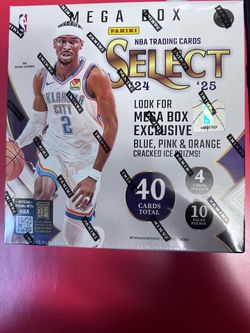 Panini Select 2024-25 NBA Basketball Mega Box 40 Cards Mega Box Exclusive