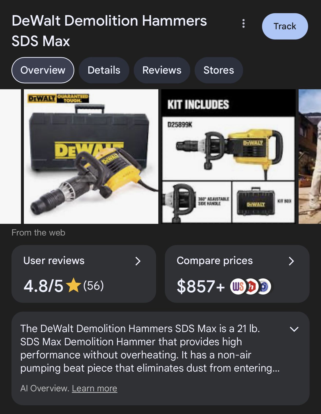 DeWalt Demolition Hammers SDS MAX