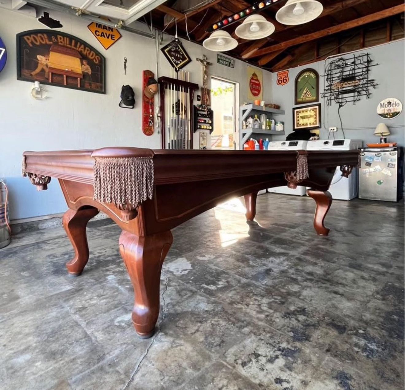 8’ World Of Leisure Pool Table (Free Delivery & Pro Setup) New Felt Any Color + All Accessories Provided