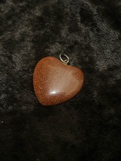 Vintage Heart-Shaped Goldstone Pendant
