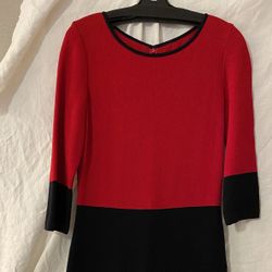 St. John Collection Dress Size 6 Red & Black
