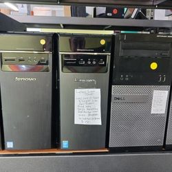 Lenovo & Dell Computer Towers For Business,  All Windows 10 Ready Refurbished In Working Conditions 