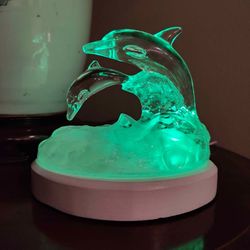 Light Up Color Changing Dolphin Sculpture