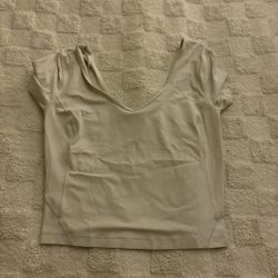 Lululemon White V Neck Top Pick Up Only 