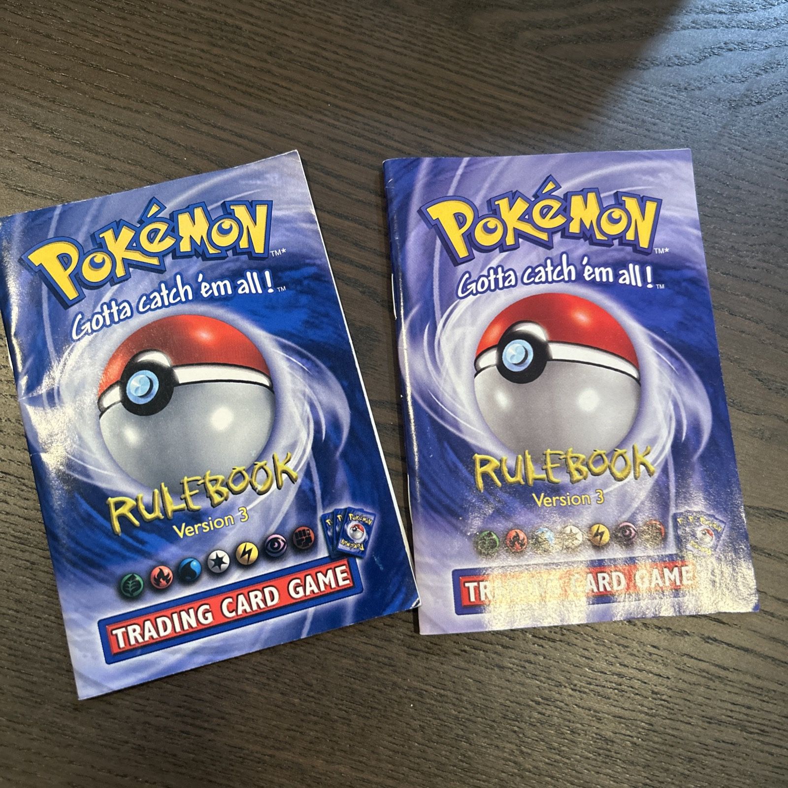 2 Pokemon Base Set Rule Books Version 3 1999 Pokémon Card TCG Pamphlet Vintage