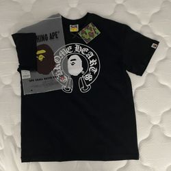 Bape x chrome hearts black shirt