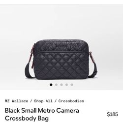MZ Wallace camera bag in black NEW WITH TAGS