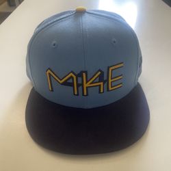 NEW Milwaukee Brewers New Era 2022 City Connect 59FIFTY Fitted Hat 7 1/8- Powder Blue
