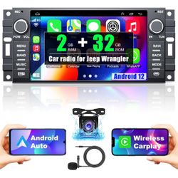 7” Android & CarPlay Stereo For Jeep Wrangler 08-18